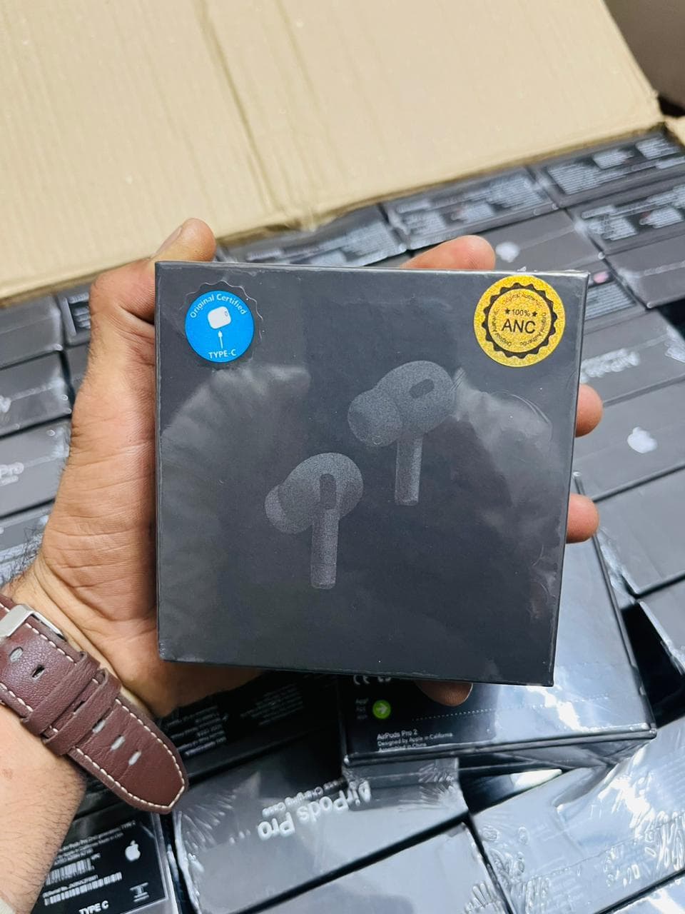 AIRPOD PRO 2 BLACK TYPE -C PIN OG HEAVY QUALITY BUDS