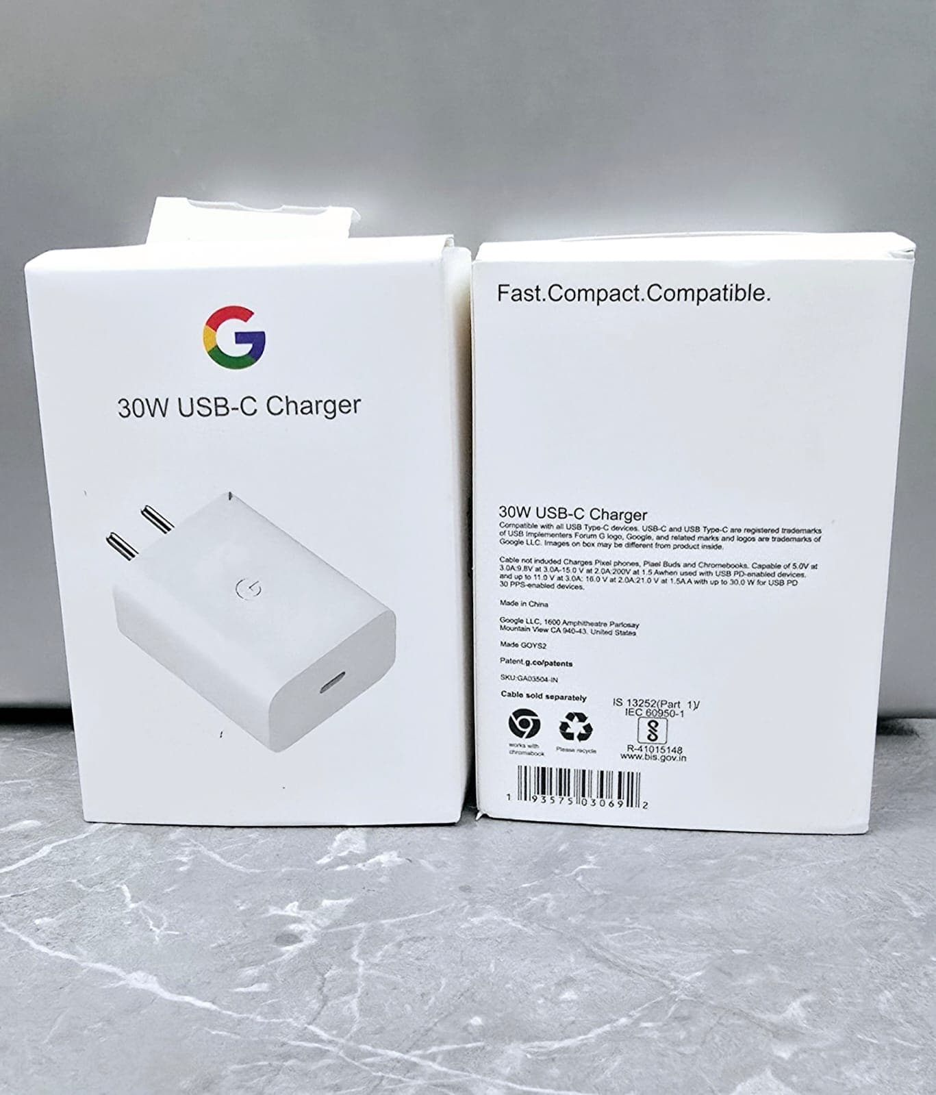 Google 30W USB -C Charger 5A Fast Working Adaptor