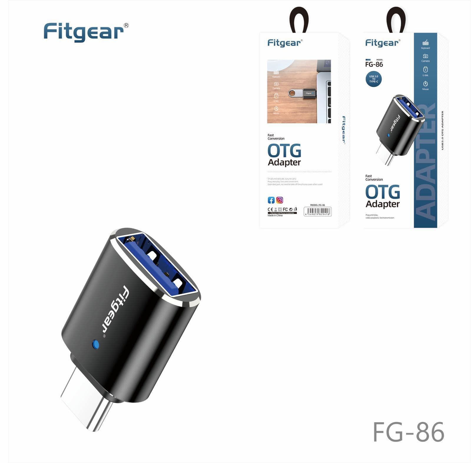 Fitgear FG-86 Type-c otg working for all type-c mobile premium quality
