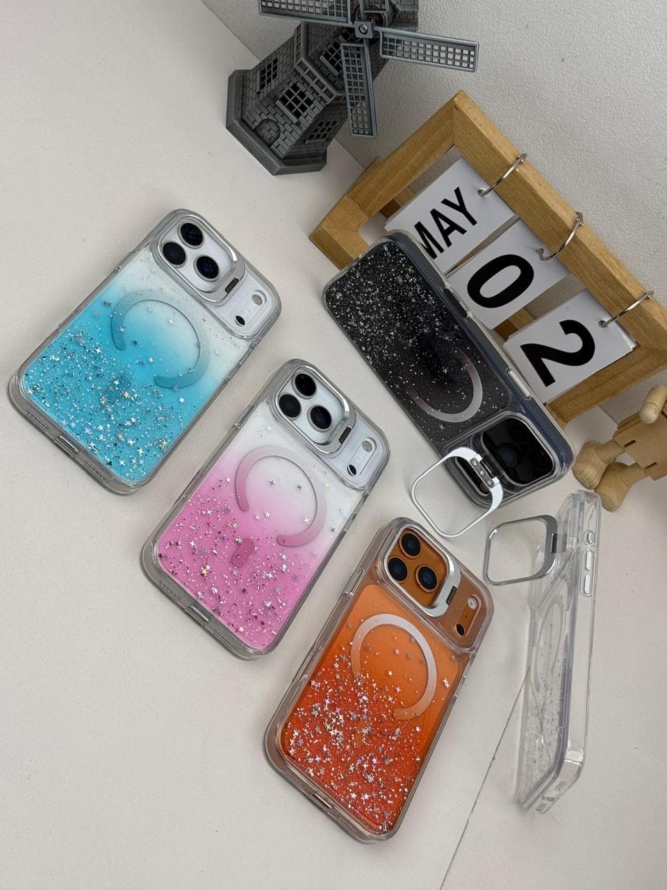 NEW IPH GIRLS SHINING CASE MAGESAFE WORKING CASE SIDE SOFT BACK HARD — Model: IP 16 PRO