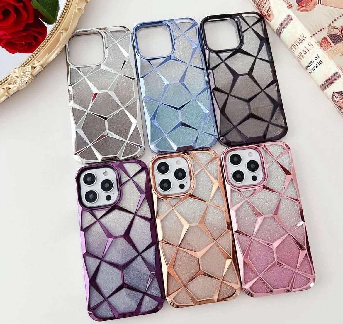 DIAMOND CUT 3D SHIMMER/ 3D EFFECT CASE — Model: SAM S25 PLUS
