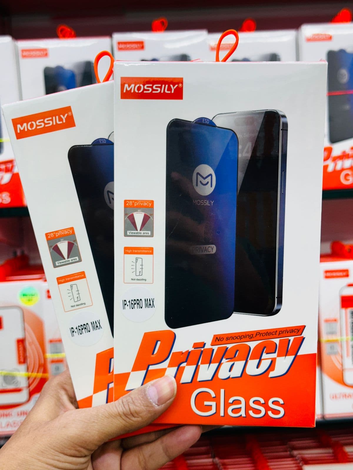 Mossily Privacy Glass Single Box Packing — Model: IP 11