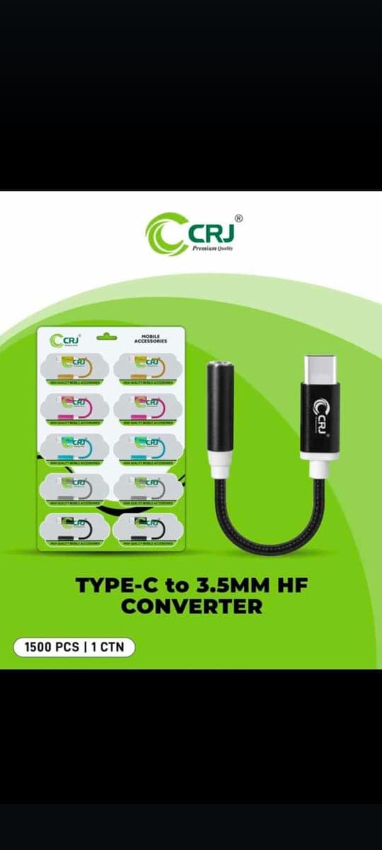 CRJ TYPE C TO 3.5MM HF CONVERTER JACK COTTON WIRE