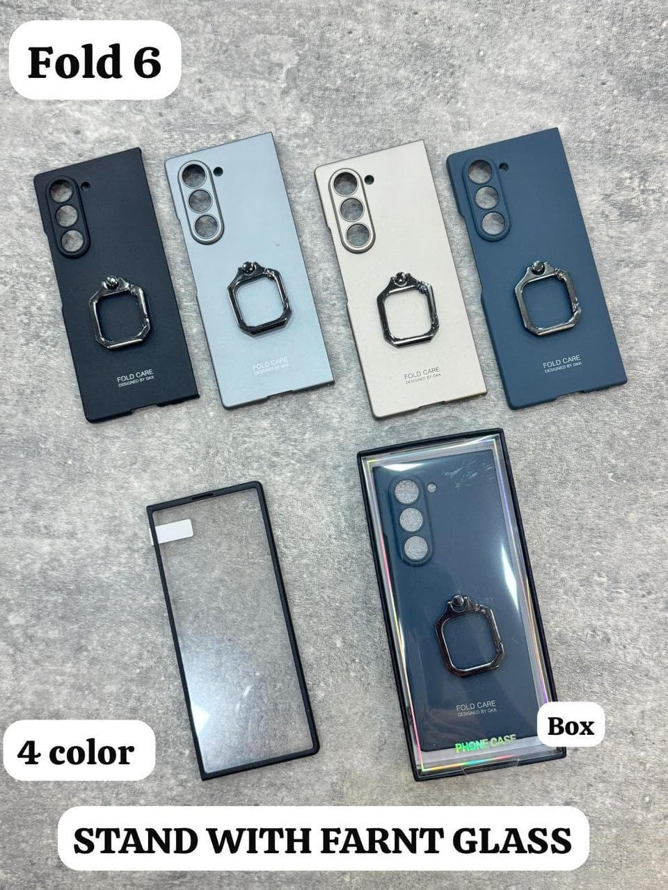 STAND WITH FRONT GLASS FOLD 6 COVER