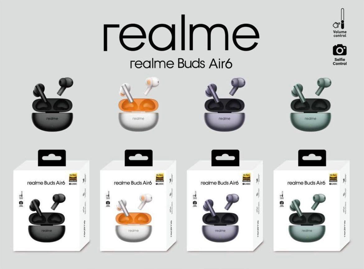 Realme Buds Air6 TWS Earbuds | 50dB Active Noise Cancellation, 40H Playback & 12.4mm Deep Bass Driver
