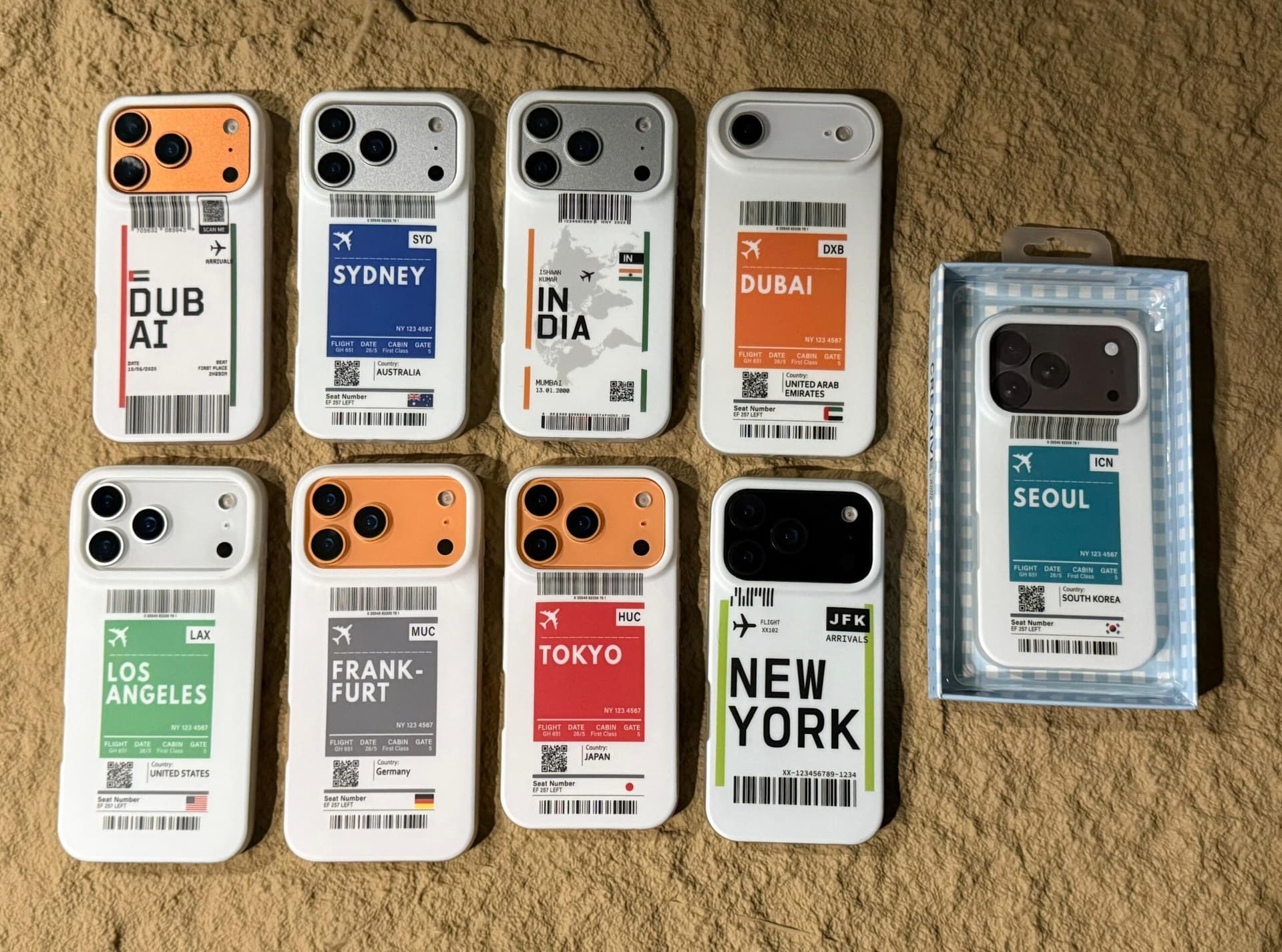 ORIGNAL internaitional 🎫✈️BOARDING PASS SERIES PREMIUM BACK CASE Drop 360 protection — Model: IP 16 PRO