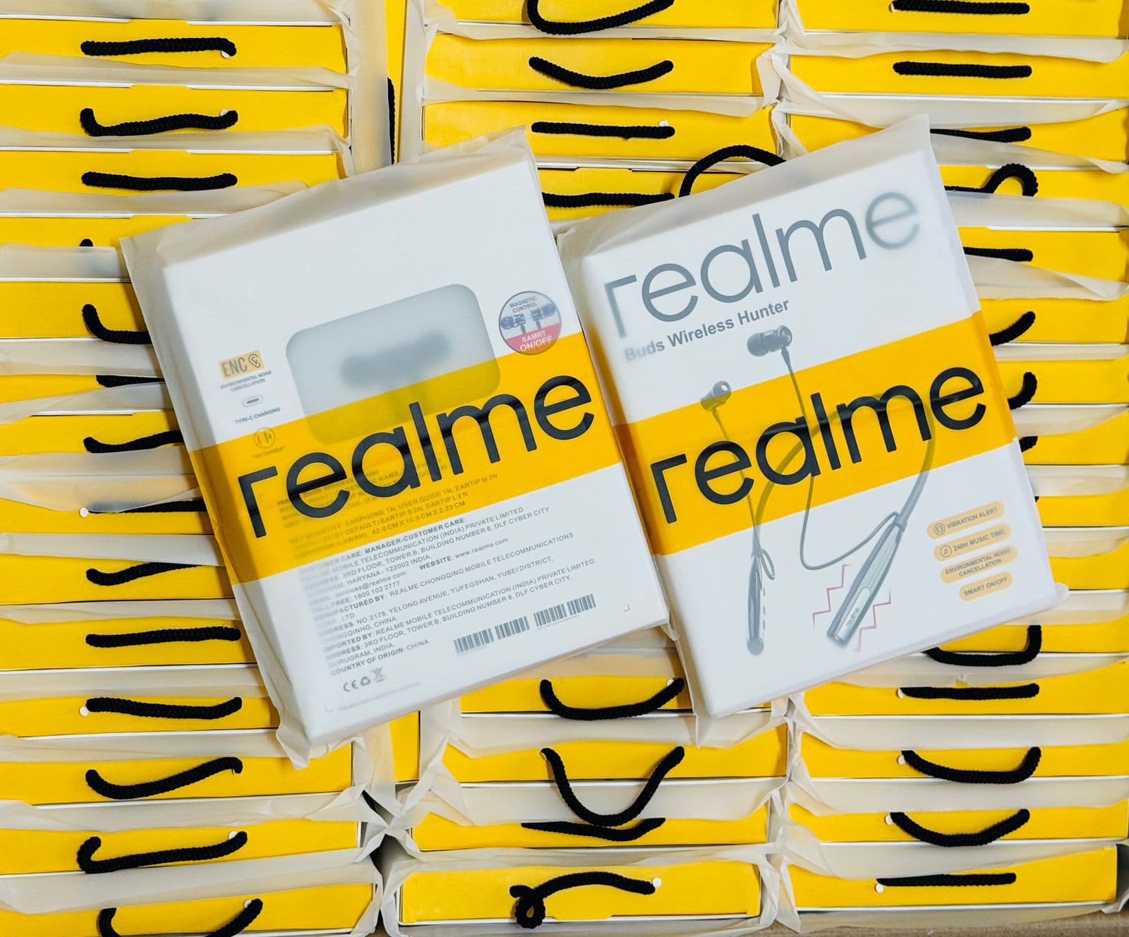 realme Buds Wireless Hunter Neckband Earphones (Black, 240H Music Time, Environmental Noise Cancellation, Vibration Alert, Smart On/Off)
