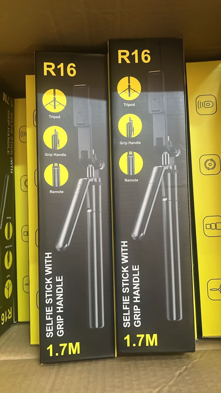 R16 3-in-1 Selfie Stick with Tripod Stand & Bluetooth Remote – 1.7M Extendable Pole for Smartphones & Vlogging