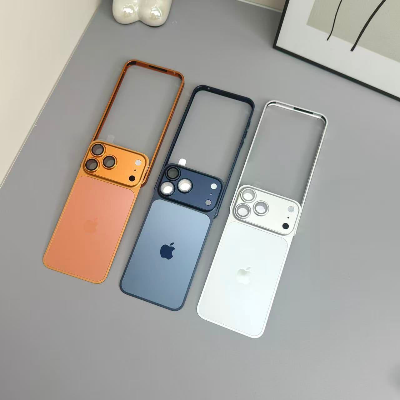 NEW TRENDY FRAME METAL BUMPER WITH 4TH GENERATION METAL BACK CONVERTER CASE — Model: IP 12 PRO MAX