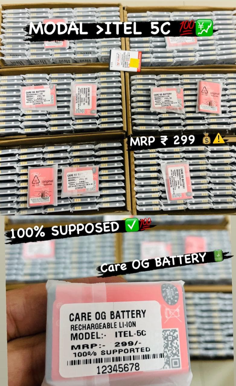 iTel 5C Care OG Rechargeable Li-ion Battery – 100% Supported