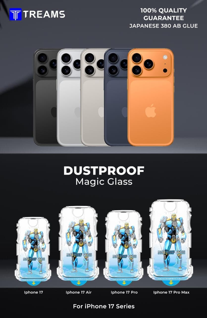 TREAMS Dustproof Magic Glass Screen Protector for iPhone 100% Quality Guaranteed — Model: IP 11
