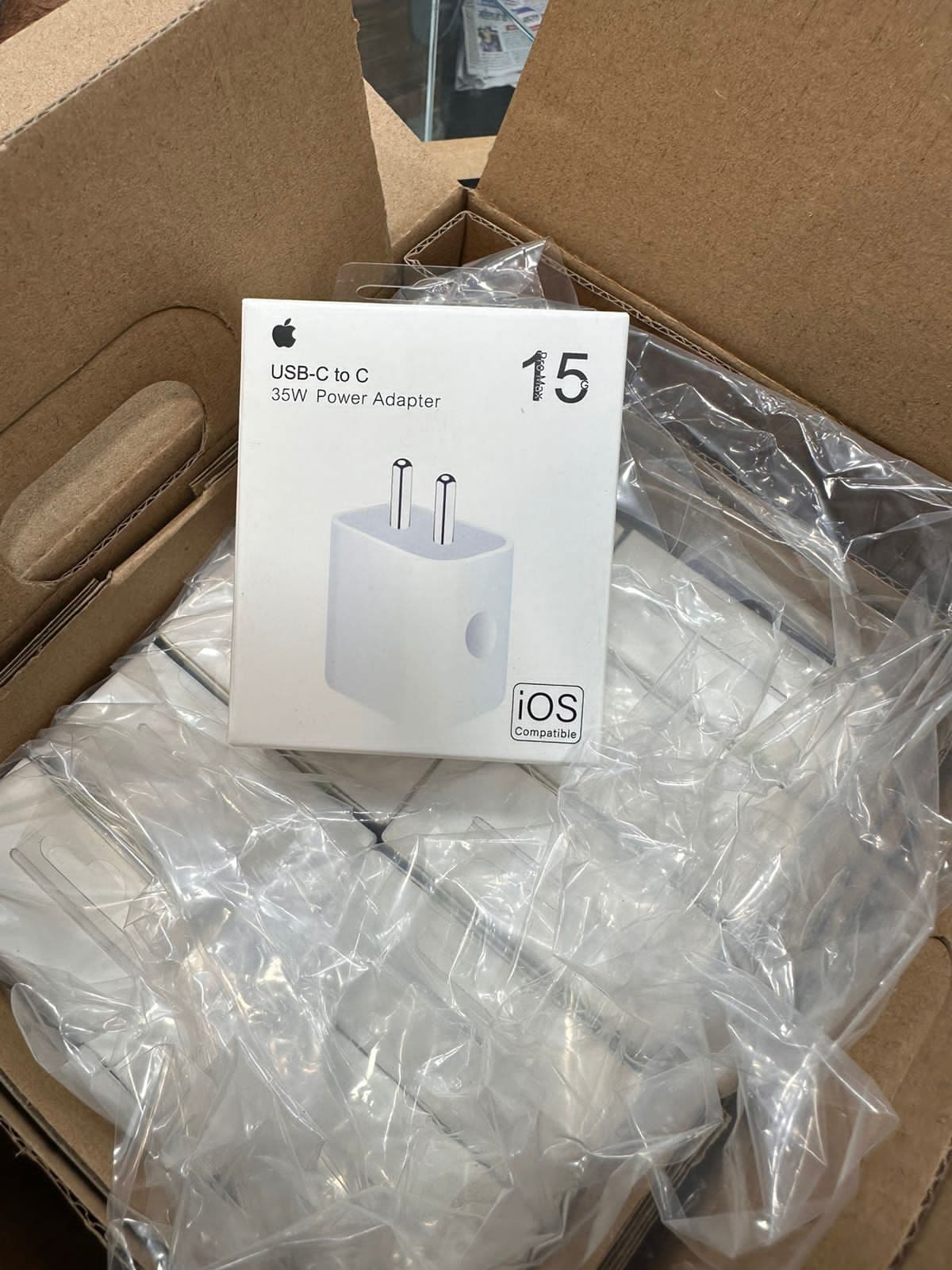 Apple 35W ADEPTOR iPhone 15 new Og one minut 2% charger