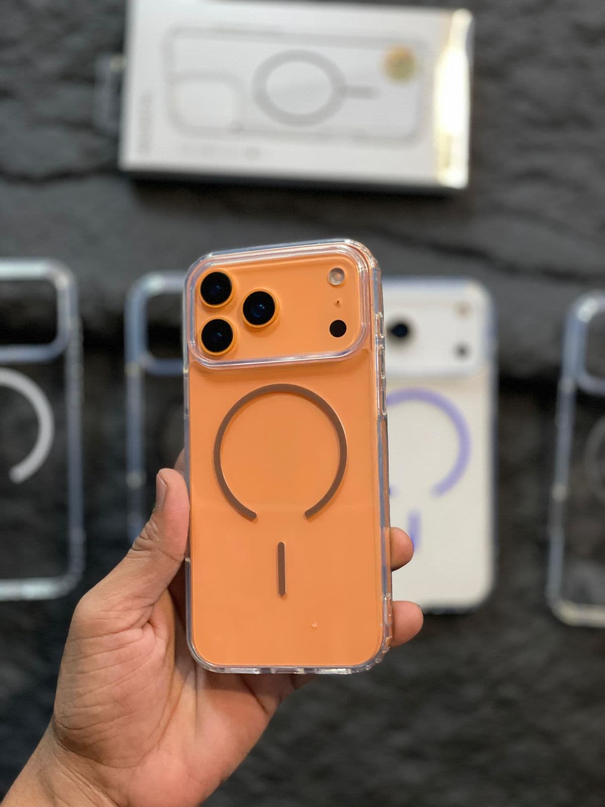 MAGNETIC CASE MAGSAFE WORKING BOX PACKING — Model: IP 13 MINI