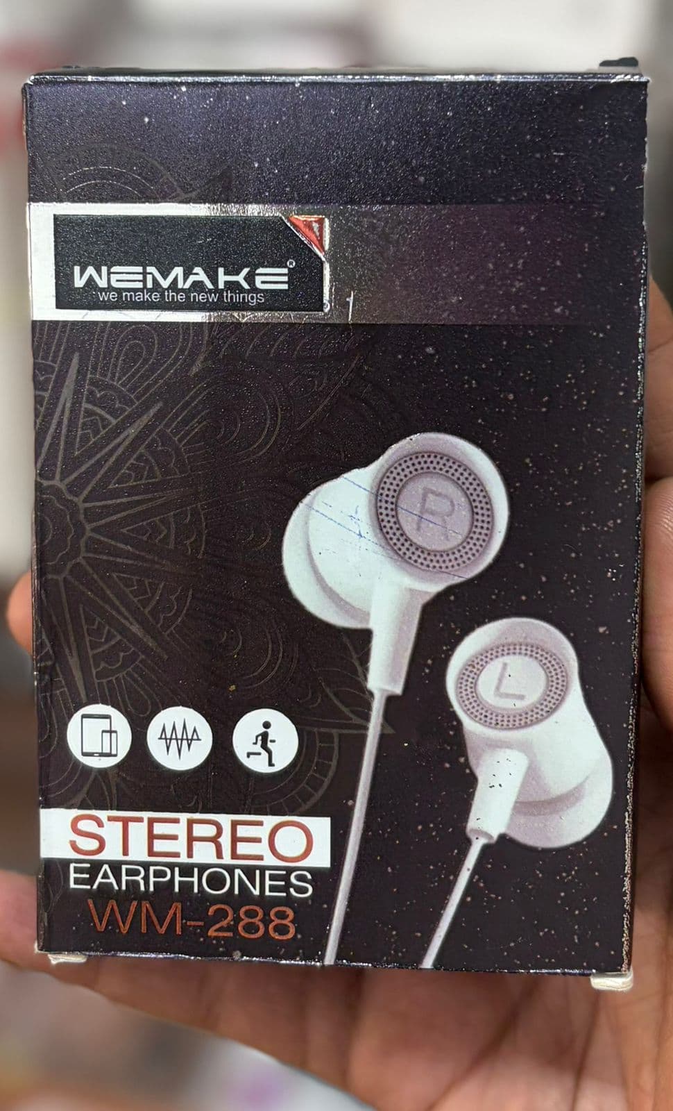 WEMAKE WM-288 Wired Stereo Earphones with Deep Bass & In-Line Mic – High-Fidelity Audio Wired Headset (White)