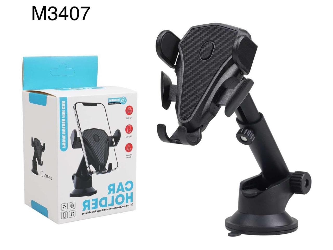 M3407 Premium Car Mobile Phone Holder for Dashboard and Windshield