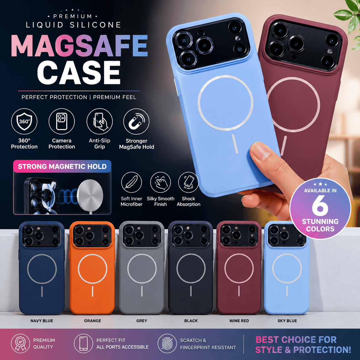 Premium Full camera protection magsafecover — Model: IP 18 PRO