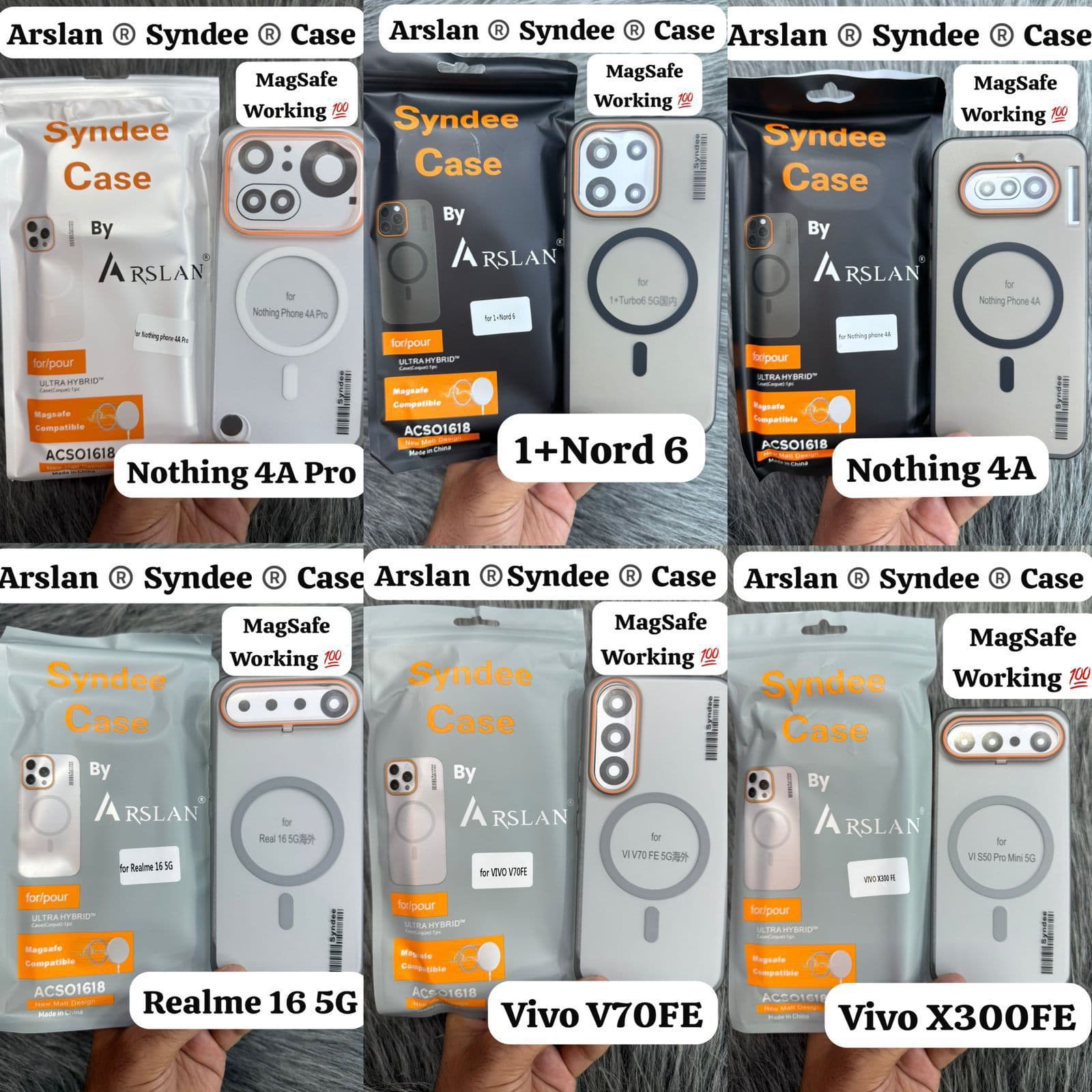 Arslan ®️ Syndee Case (ZC-07) – New Models Only 🔥 With MagSafe Working – For Special Android and iPhone Models — Model: SAMSUNG A34 5G