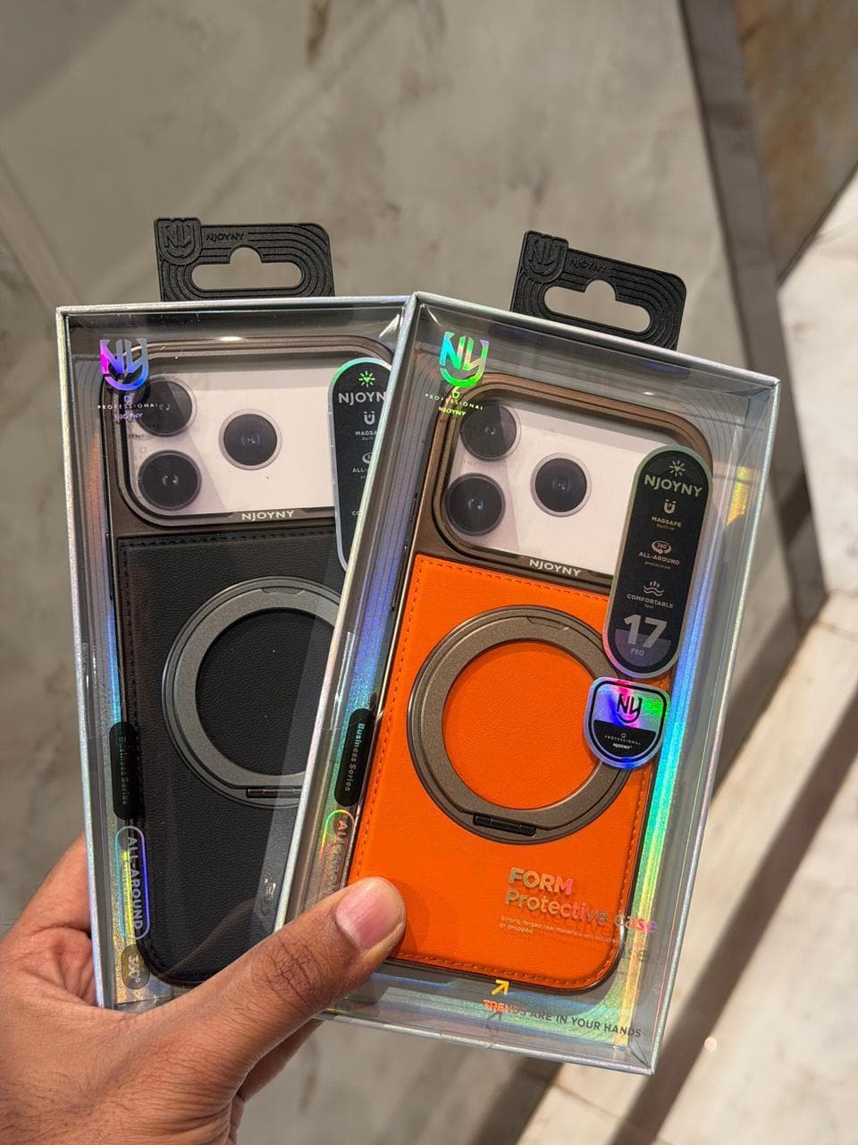 NY 26 ORIGINAL CHROME LEATHER WITH 360 STAND CASE — Model: SAM S23