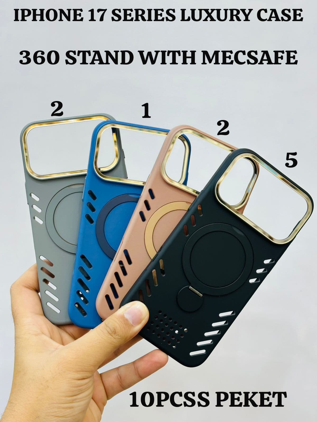 ORIGNAL NUIU PROAIR 360 degree N52 HIGH MAGSAFE STAND CASE — Model: IP 15 PLUS