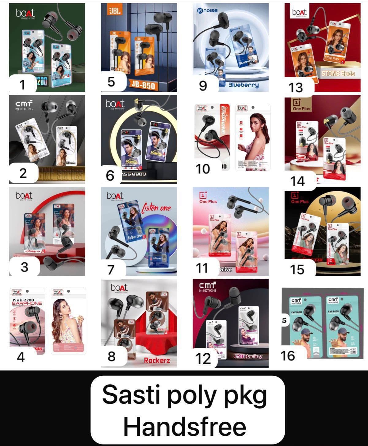 MIX BRAND PLOY PACKING EARPHONE