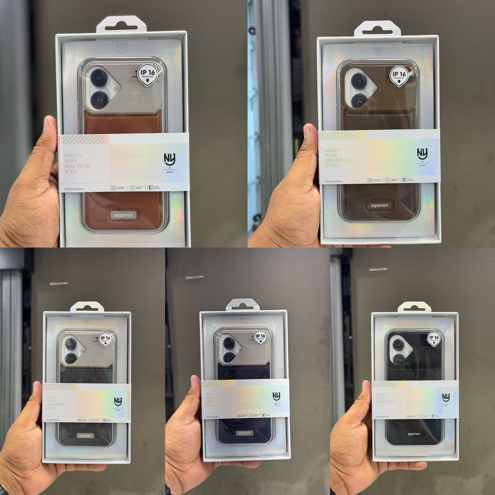 NY LUXURY PREMIUM LEATHER PERFUME METAL CASE WITH MAGSAFE WORKING — Model: IP 14 PROMAX