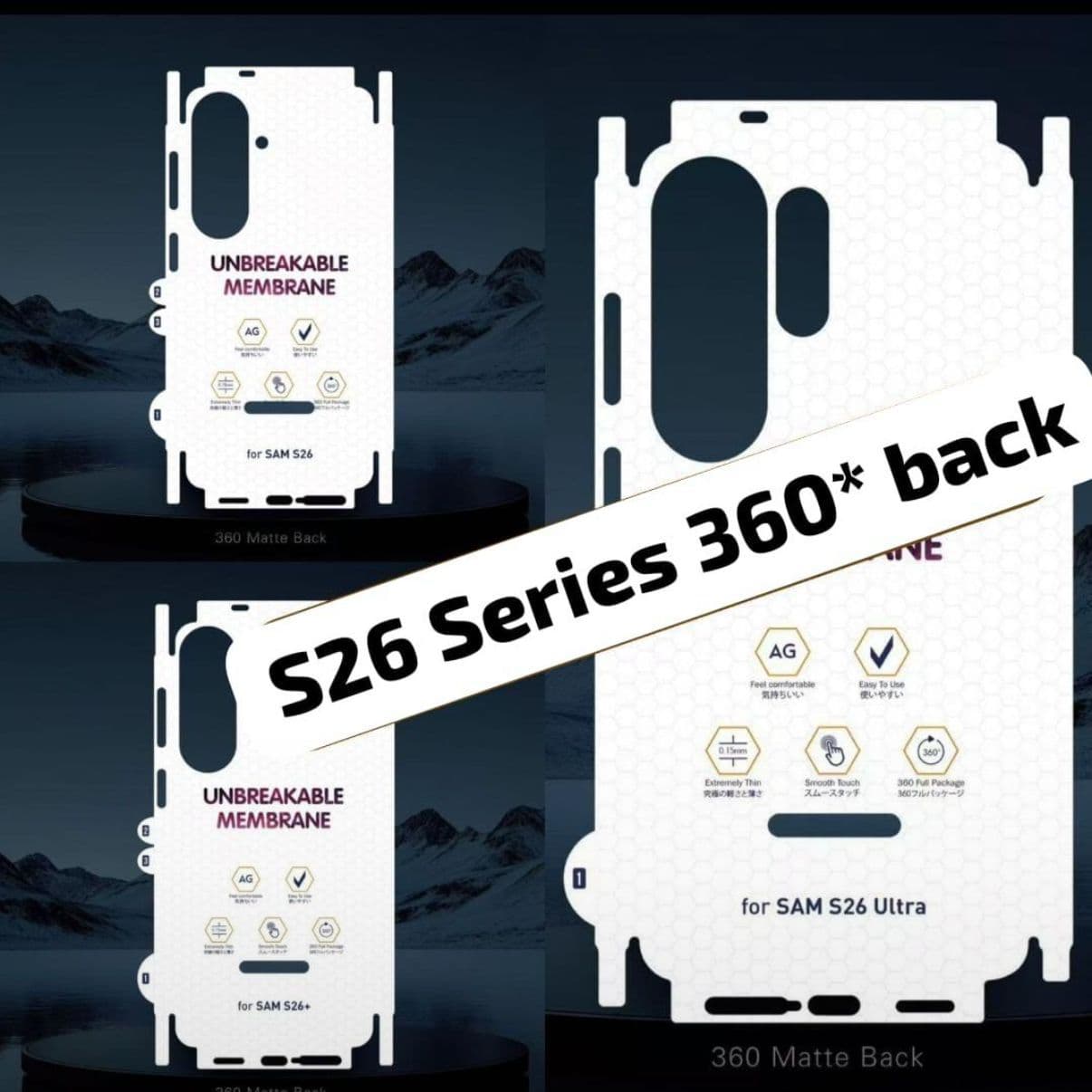 3 LAYER MATTE 360 FULL BACK MEMBRANE — Model: IP 12