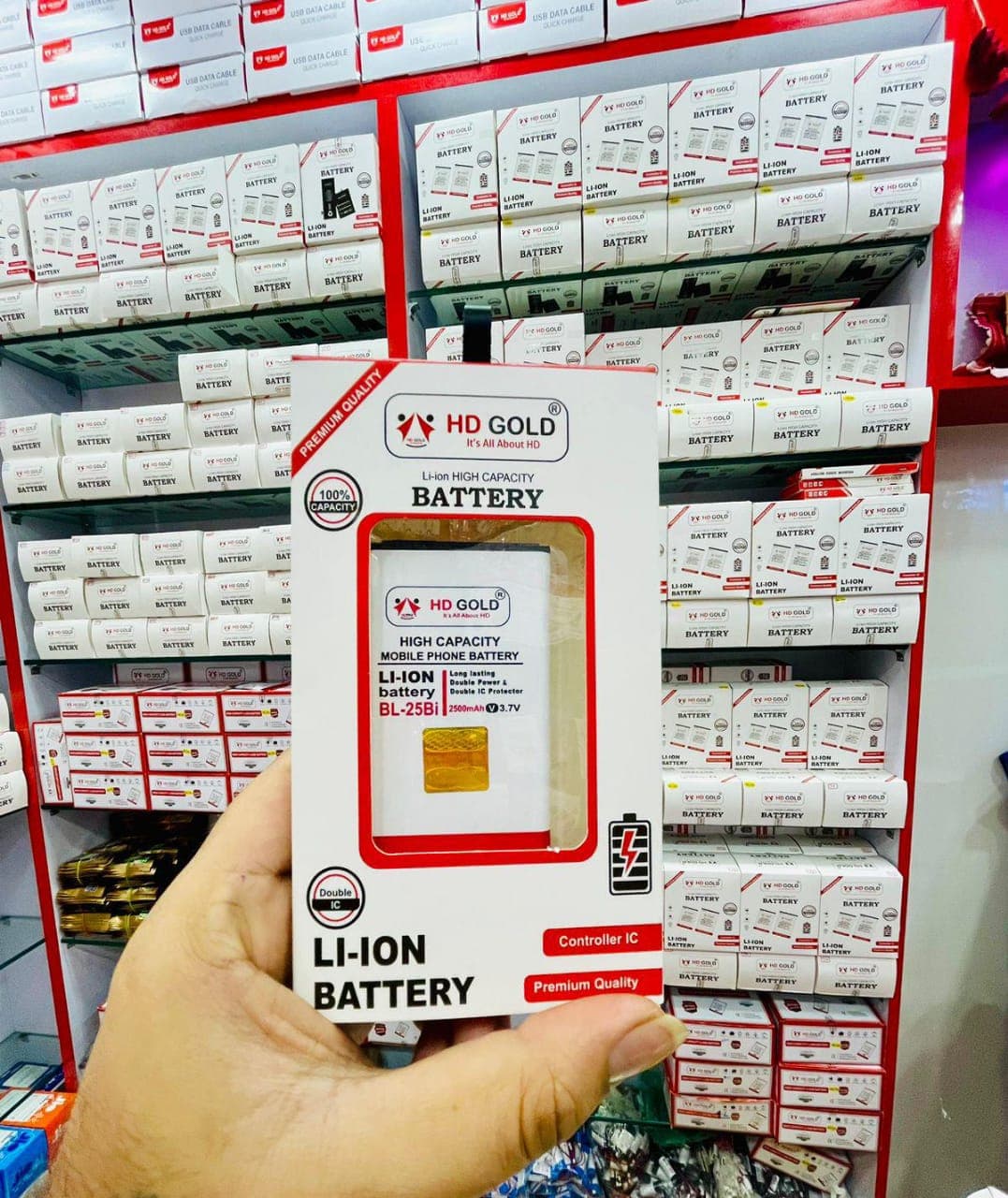 HD Gold BL-25BI High Capacity 2500mAh Li-ion Mobile Phone Battery – Controller IC, Premium Quality, Double Power, 3.7V,
