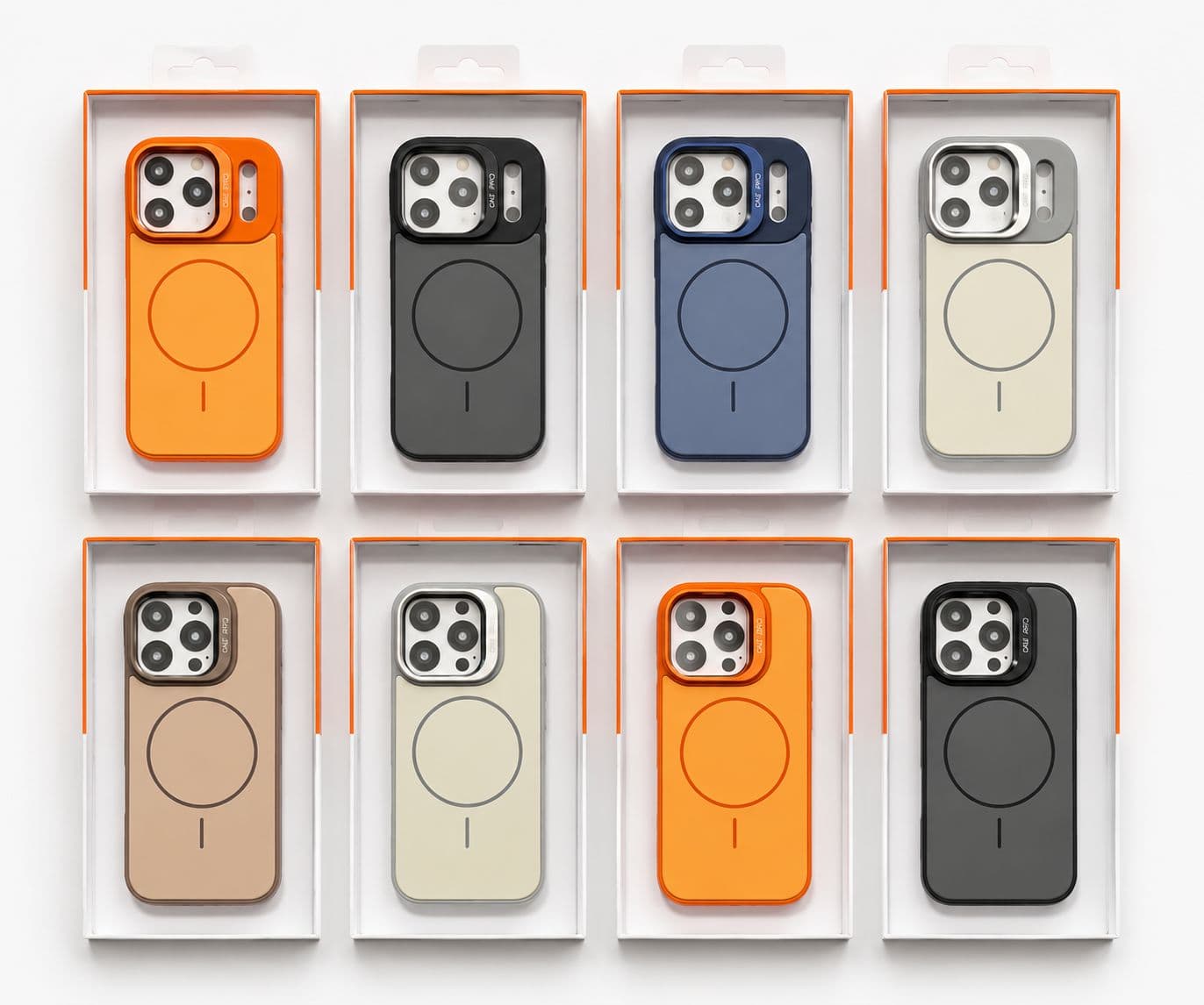 NEW ORIGNAL SILKCODE PREMIUM CASE WITH METALIC CAMERA STAND AND STORNG MAGSAFE SUPPORT — Model: IP 15 PROMAX