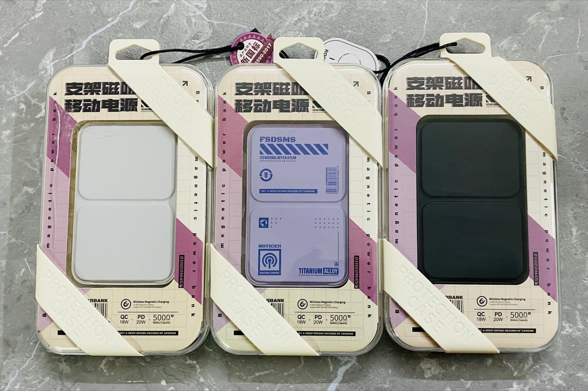 ROCK-5000MAH WITH STAND POWER BANK SLIM AND MAGSAFE PORTABLE