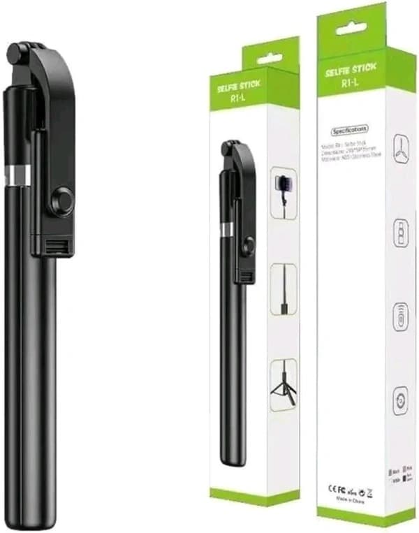 New R1-L Bluetooth Selfie Stick ABS+Stainless Steel Big Size