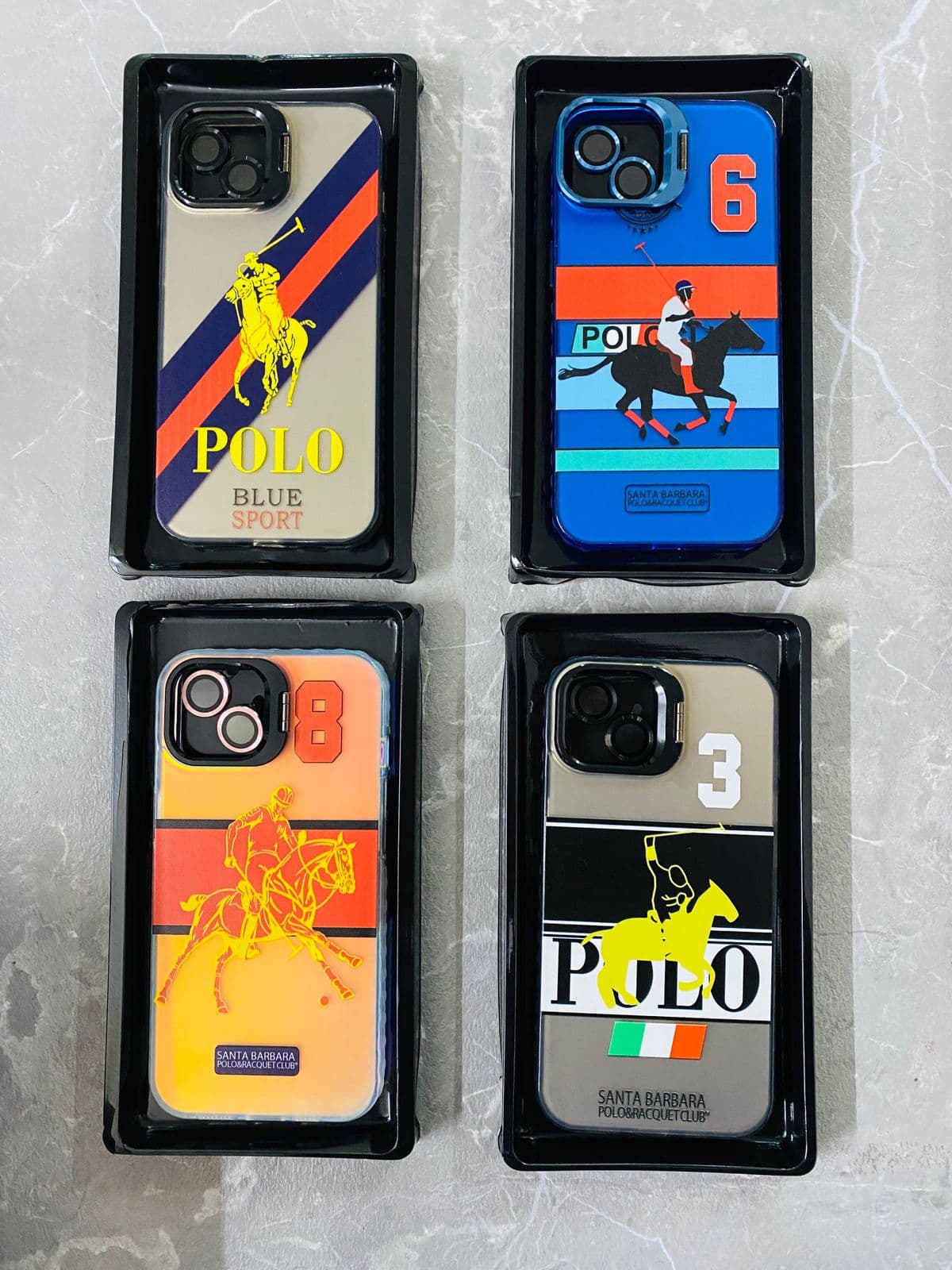 US POLO STAND CASE WITH CAMERA RING WITH BOX PACKING COVER — Model: IP 13 PROMAX