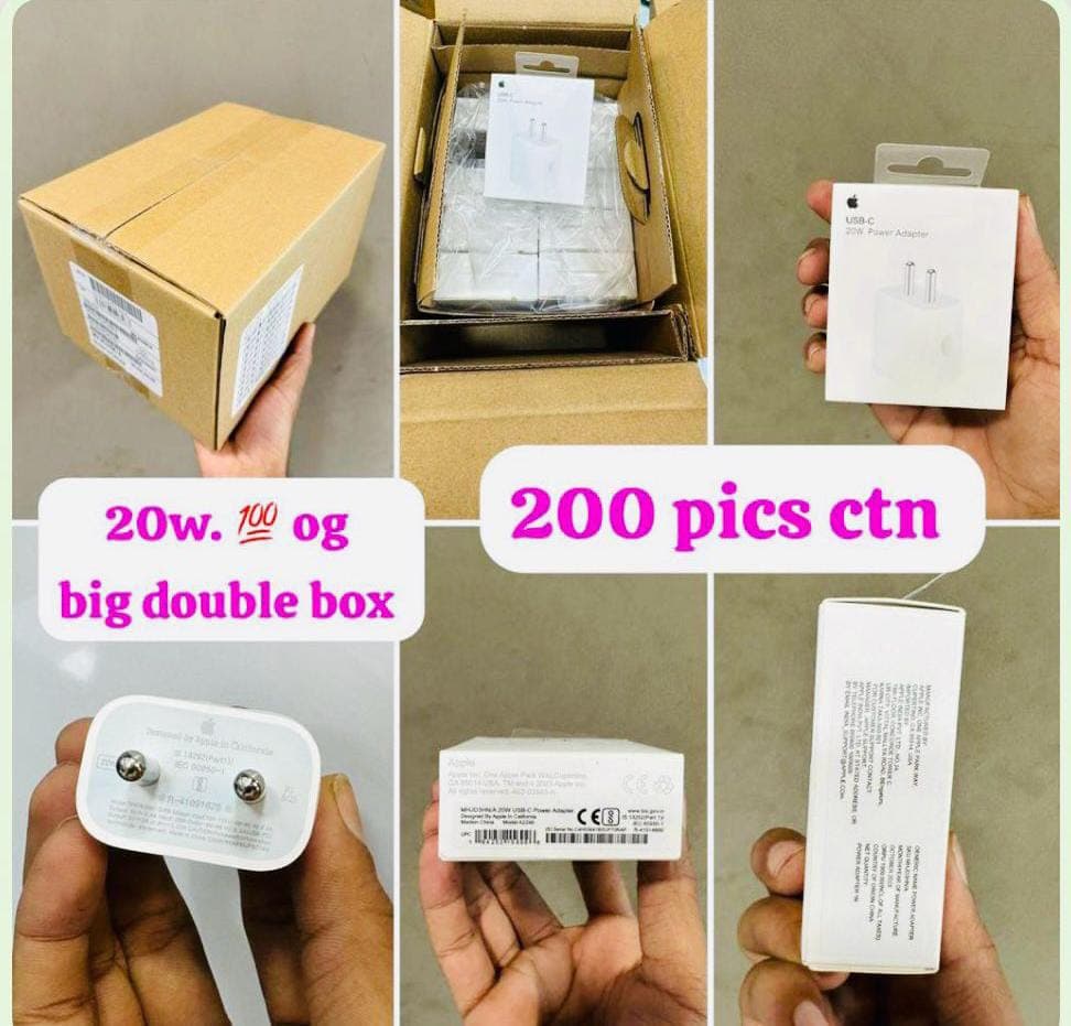 Apple 20W 💯 Original Adapter Without Magnets 🧲 steel Pin Side MRP🔥 Original 1minute-1.5%-2% Charger 💯 🔥