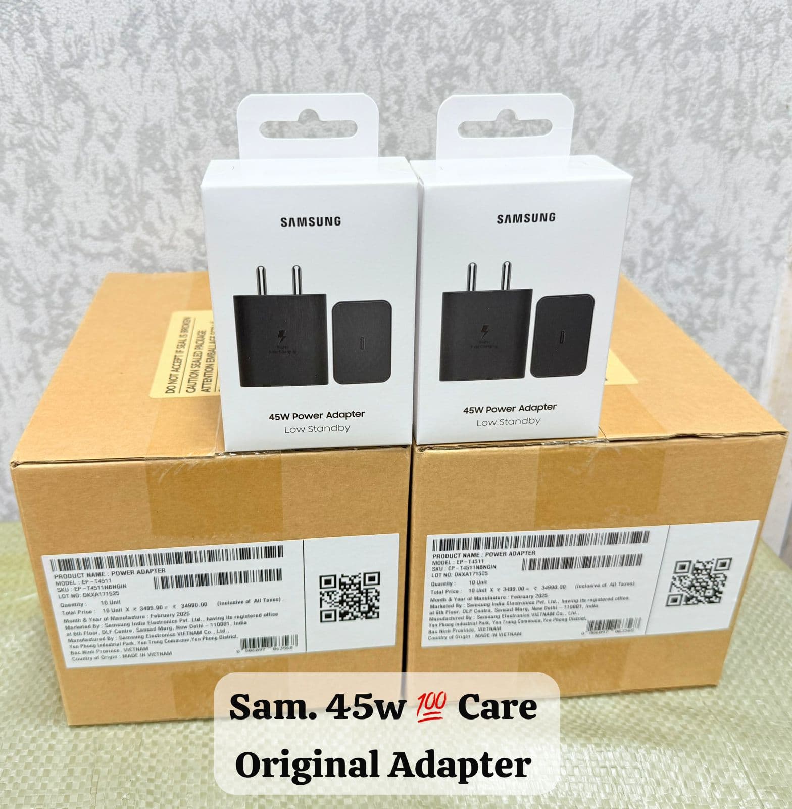 Samsung 45w 💯 Care Original Adapter