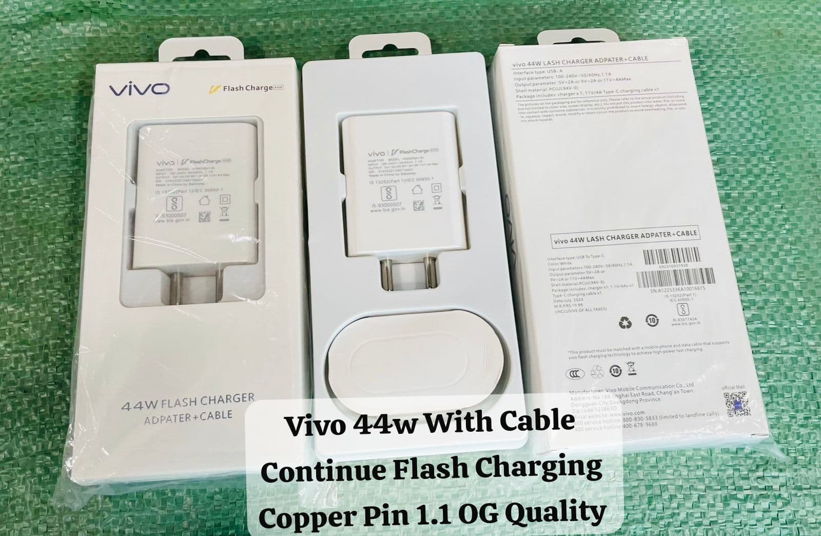 Vivo 44w With Cable Copper Pin Original Charger