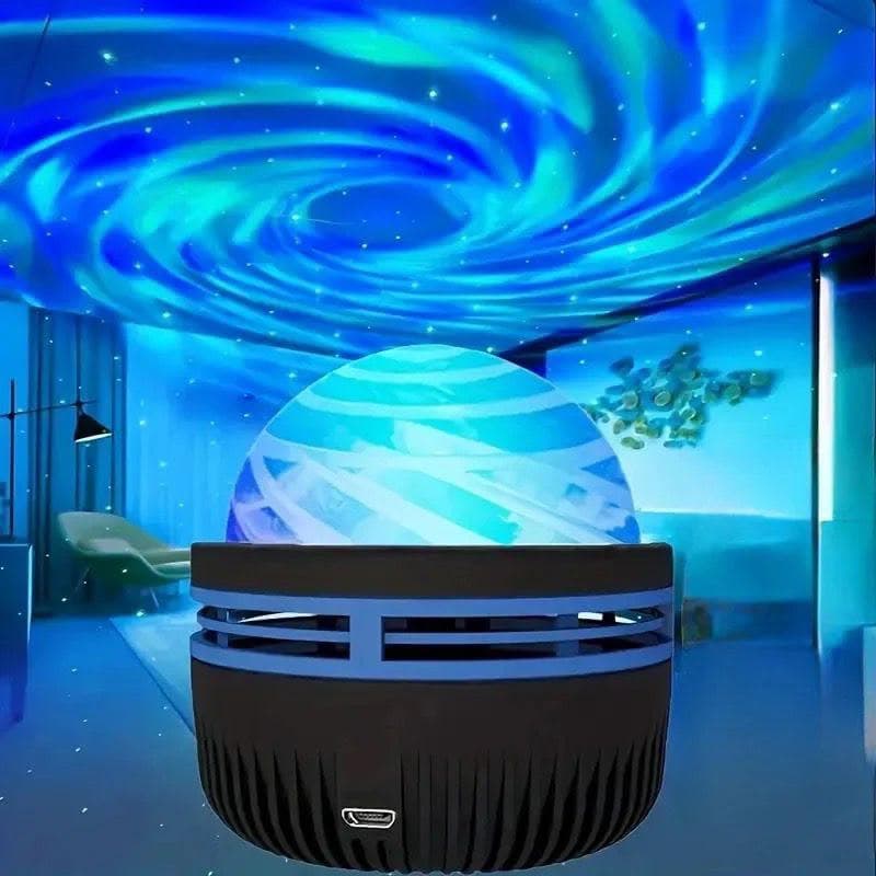 3D Spiral Galaxy & Aurora LED Night Light Projector – Portable Aesthetic Ambient Lighting for Bedroom & Car Ceilings