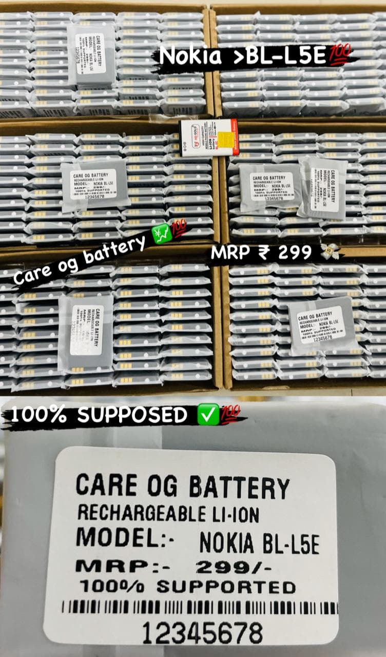 Nokia BL-L5E Care OG Rechargeable Li-ion Battery – 100% Supported
