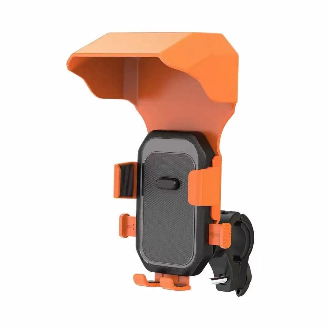 Universal Motorcycle & Electric Bike Phone Holder with Sun / Rain Visor Shield (Model: ALW-MTC-16)