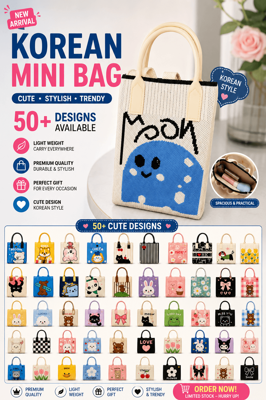 The Korean Mini Knit Bag – Cute & Aesthetic Small Tote