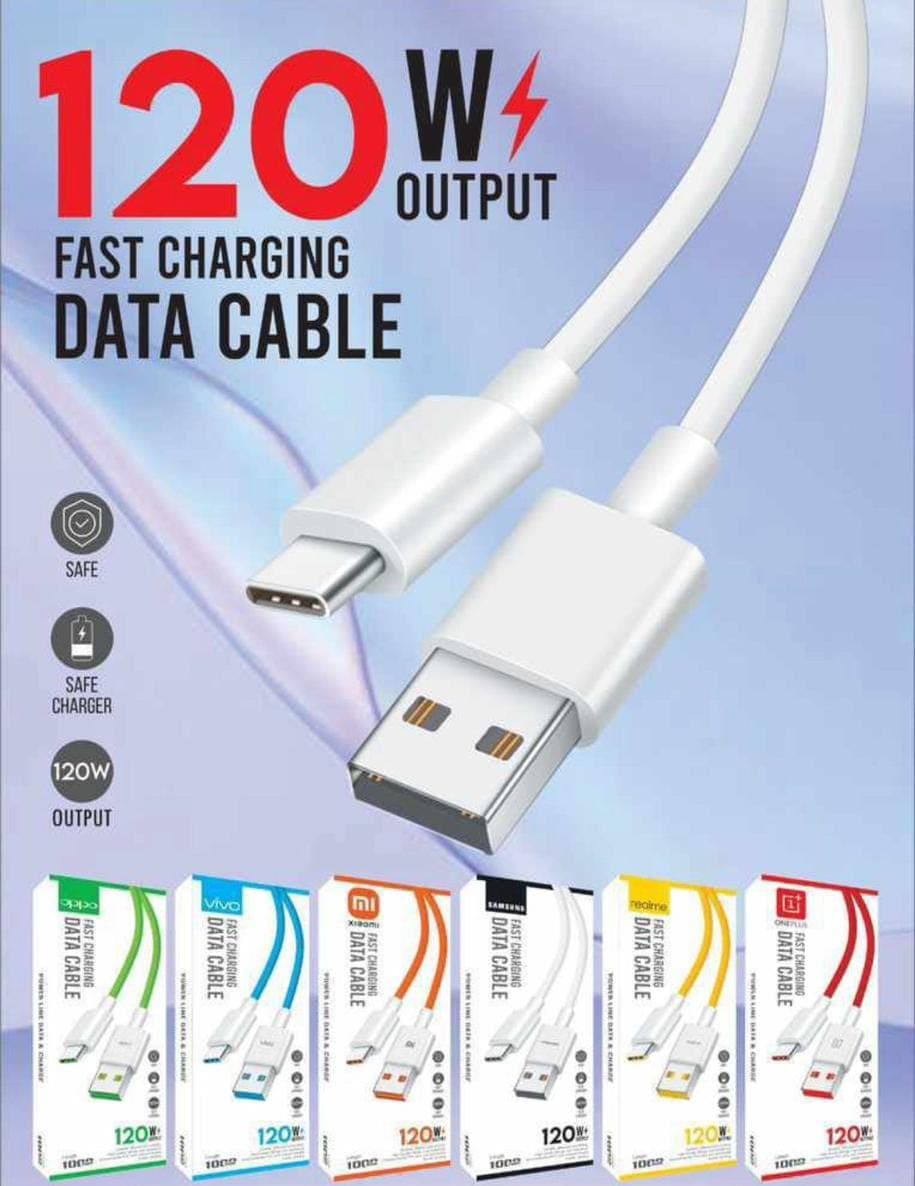 120W Fast Charging Type-C Data Cable