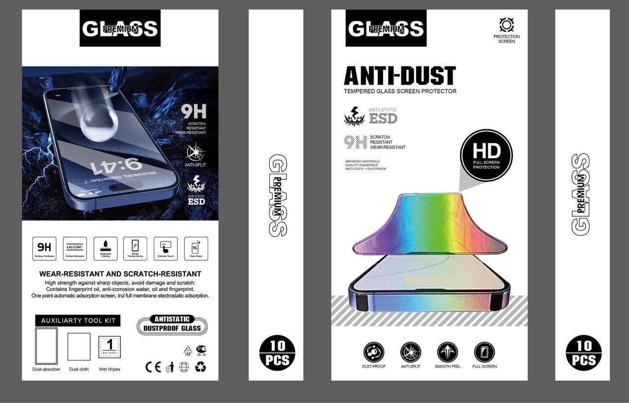DUSTPROOF OG QUALITY ANTI STATIC ESD GLASS FULL SCREEN PROTECTION — Model: IP 16