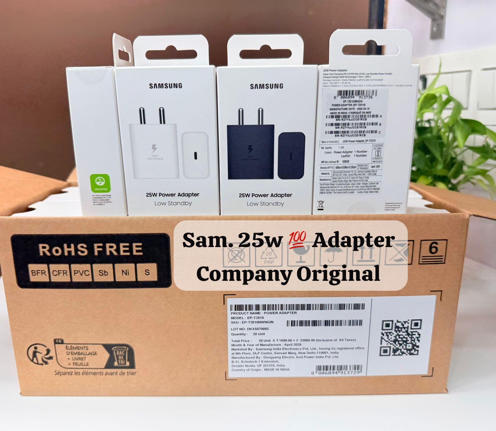 Samsung. 25w 💯 Original Adapter New Packing