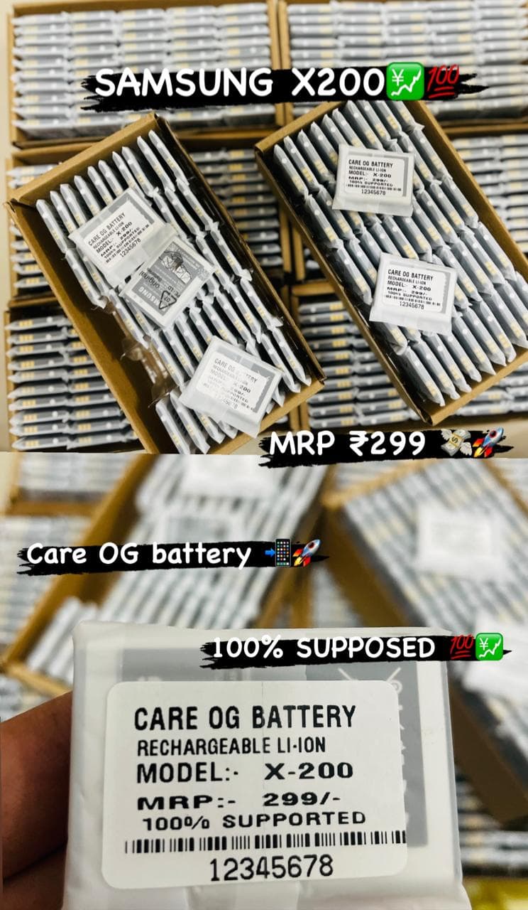 Samsung X200 Care OG Rechargeable Li-ion Battery – 100% Supported