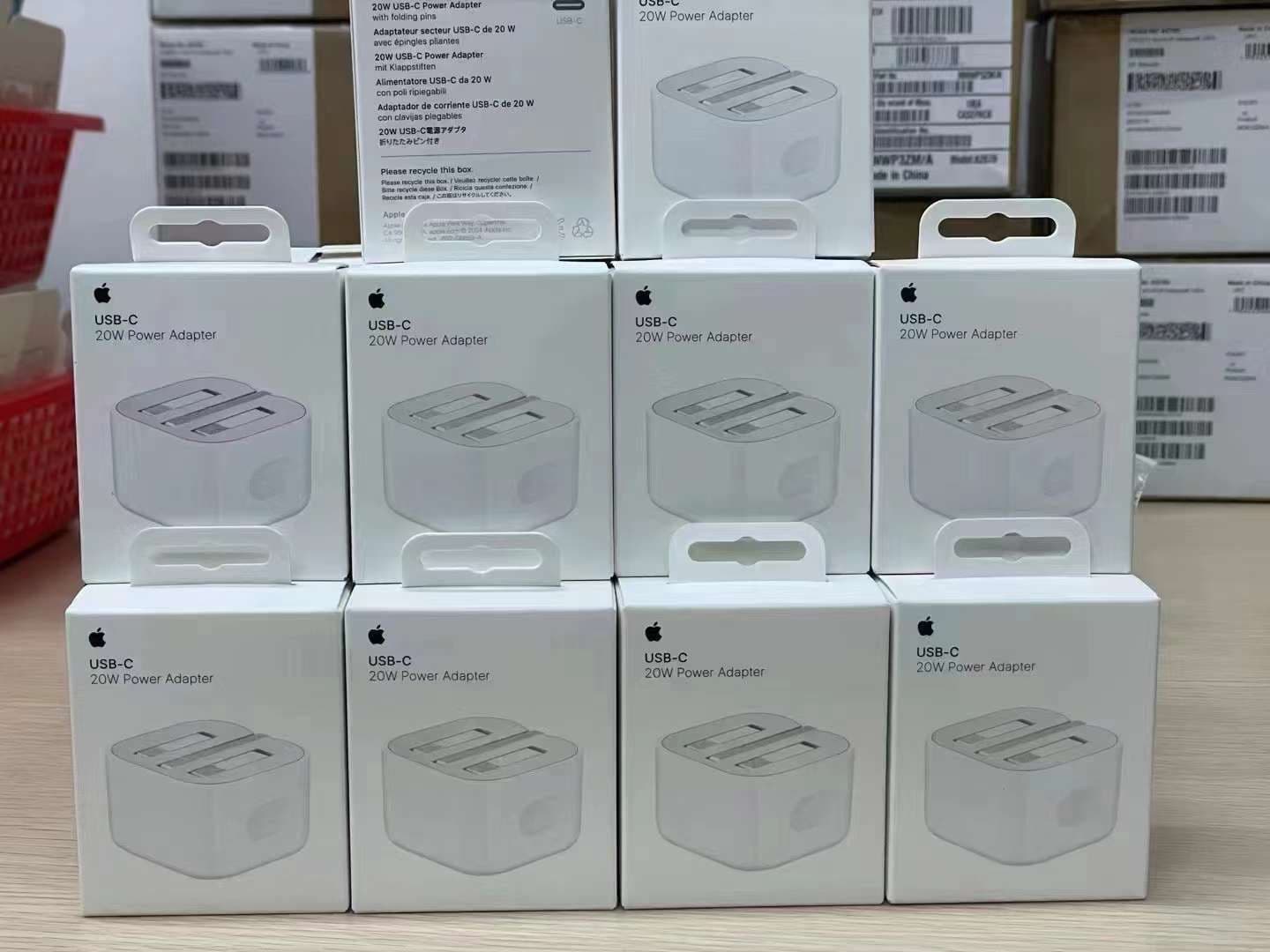 iPhone UK Pin 20W 100% Orignal Quality one by one serial Number Adapter