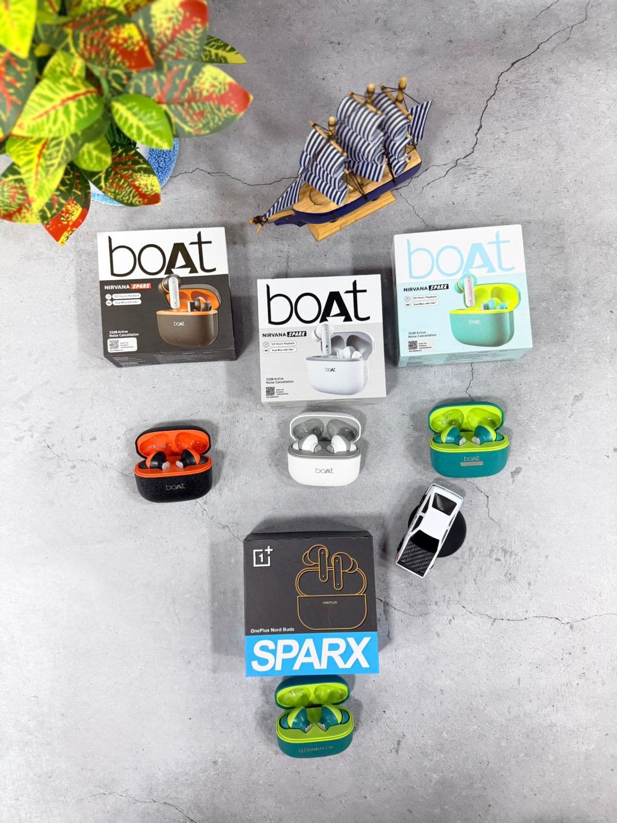 boAt Nirvana Sparx True Wireless Earbuds with 32dB Active Noise Cancellation & 120H Playback
