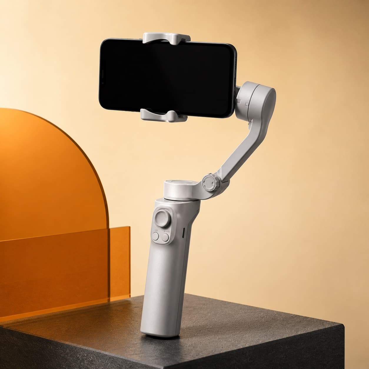 Fitgear FG-F5 3-Axis Foldable Smartphone Gimbal Stabilizer with Face Tracking & Tripod – Portable Handheld Video Stabilizer for iPhone & Android