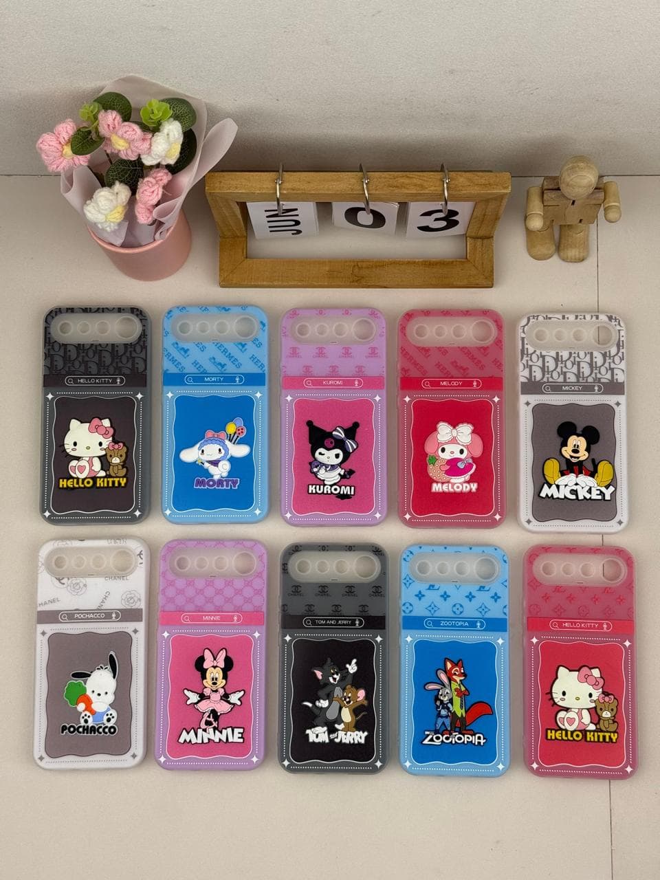 NEW NEON 2 IN 1 SILICONE WITH CARTOON LOGO MICKEY AND MIX LOGO OG GOODS — Model: REALME 15