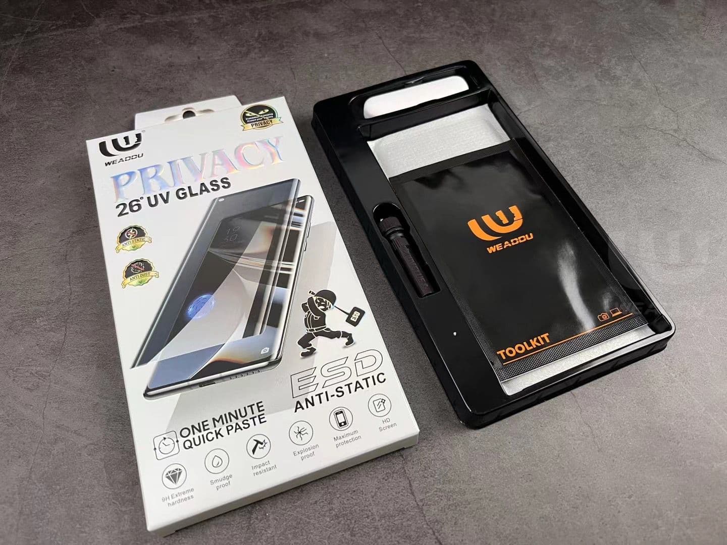 WEADDU PRIVACY FINGER WORKING CUT UV GLASS — Model: REALME 13 PRO