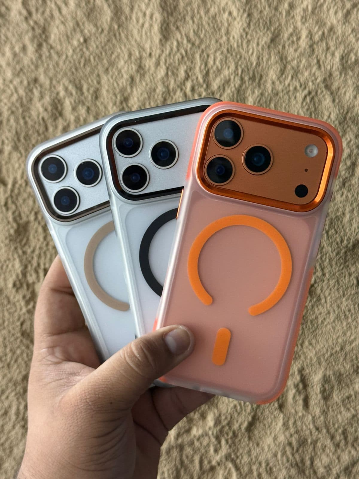 ORIGNAL DULERO N52 HIGH MATTE GRIP MAGSAFE PREMIUM CASE COSMIC METAL RING — Model: IP 17
