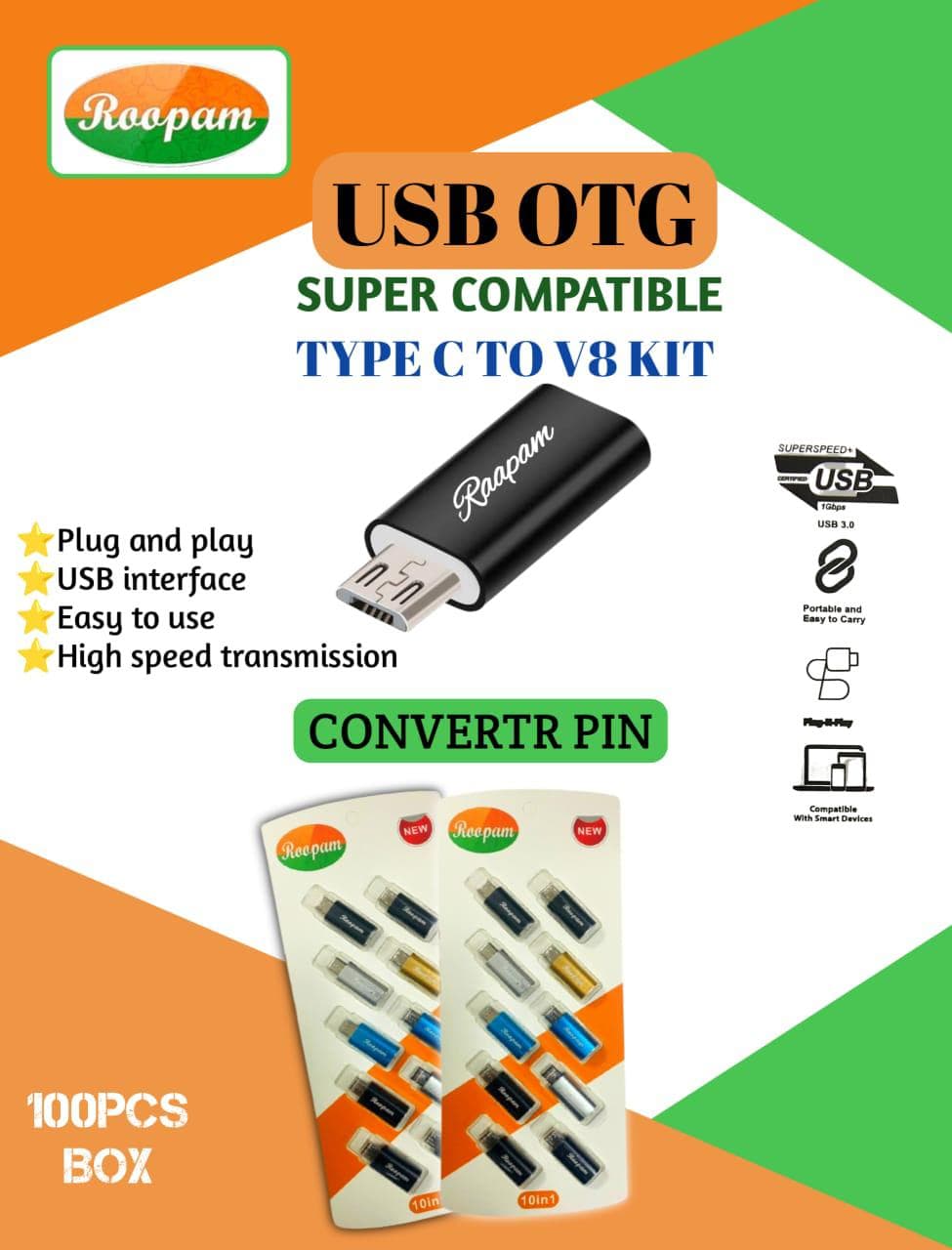 ROOPAM TYPE C TO V8 CONVERTER PIN