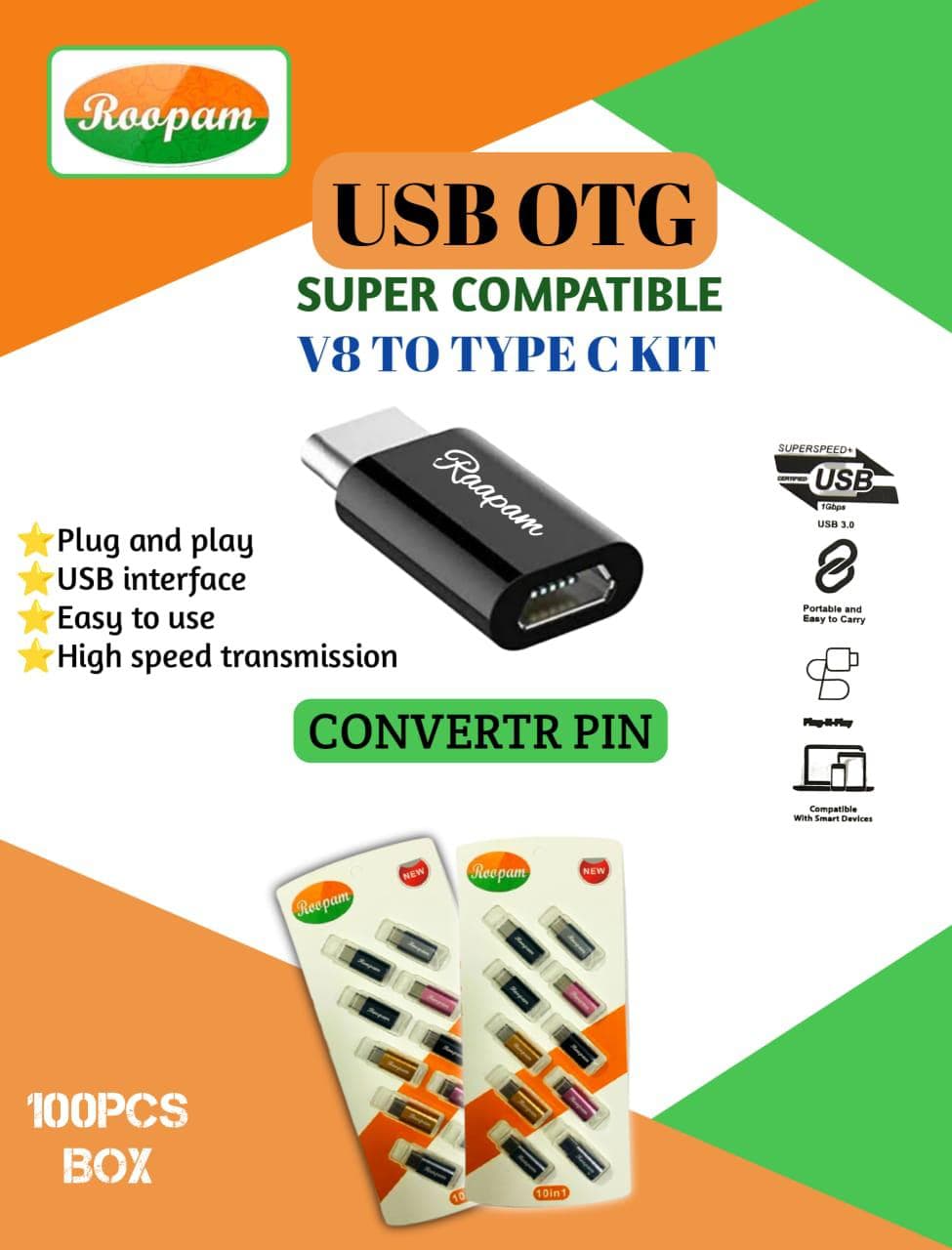 ROOPAM V8 TO TYPE C CONVERTER KIT